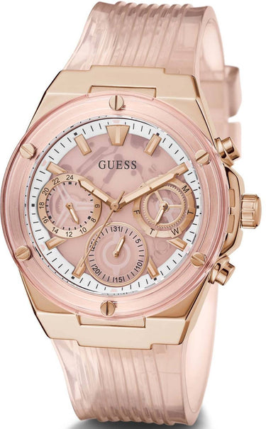 Guess Damen Armbanduhr 39 mm Armband Silikon GW0409L3